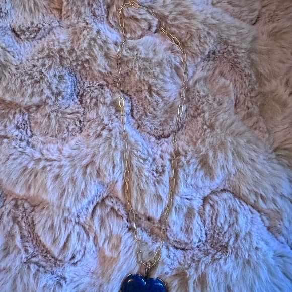 Jane Win Lapis Heart Pendant Necklace - Picture 3 of 5